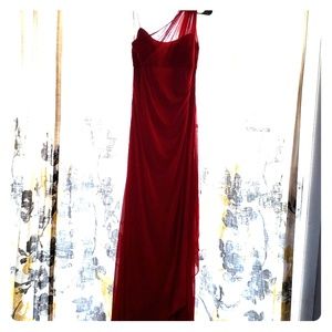 One strap bridesmaids dress